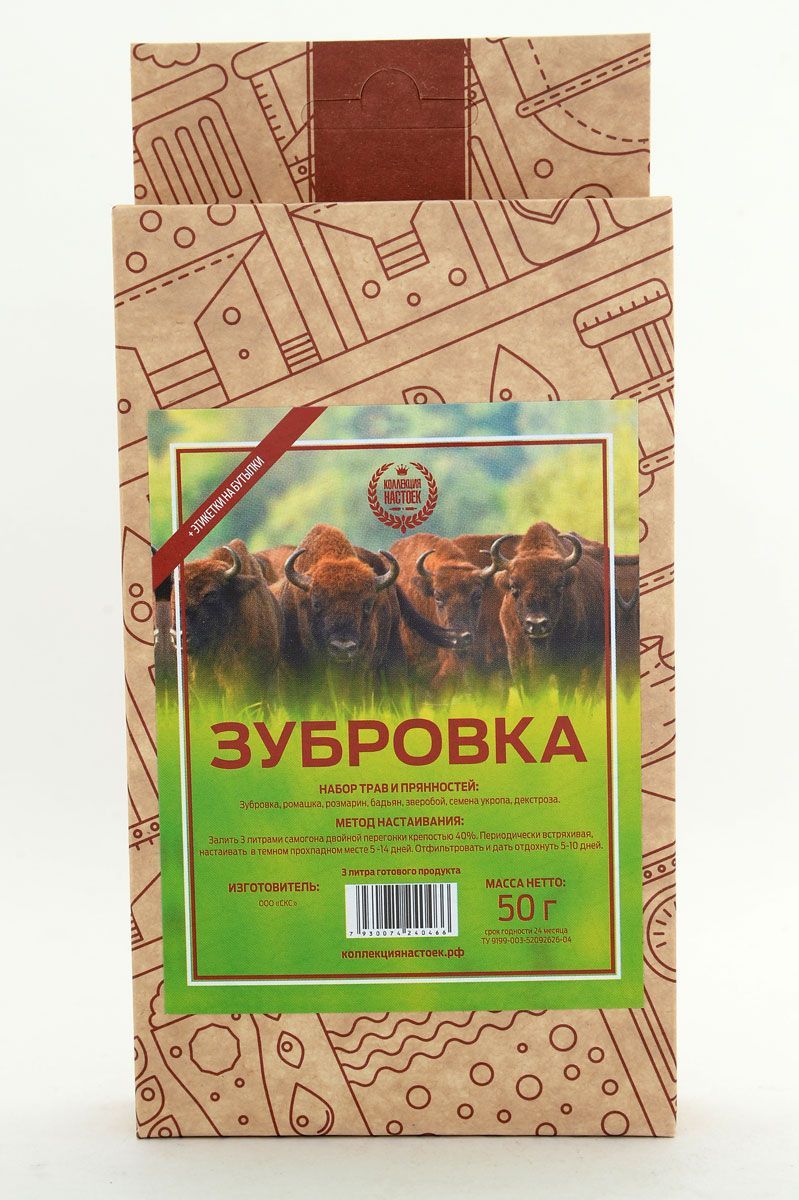 Настойка для самогона Зубровка (50г, на 5л) / Набор для домашних настоек на  самогоне