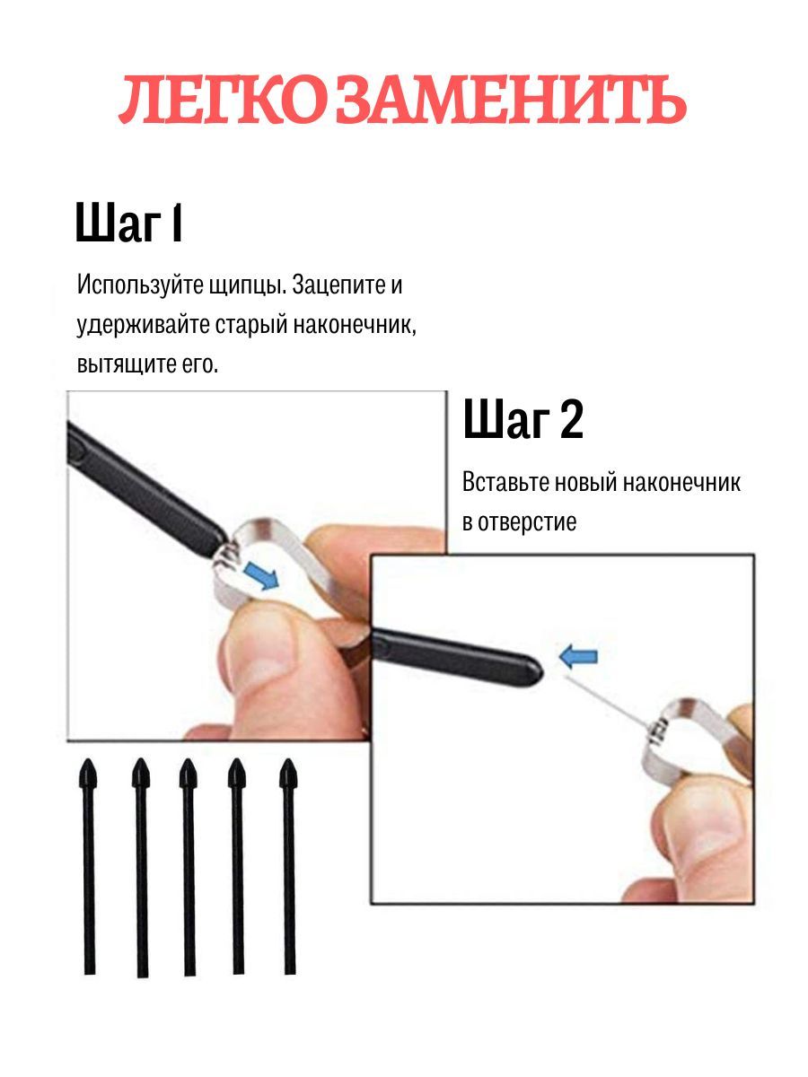 Стержень наконечник сменный для стилуса Samsung S Pen (S6 Lite,S7/S7FE ...