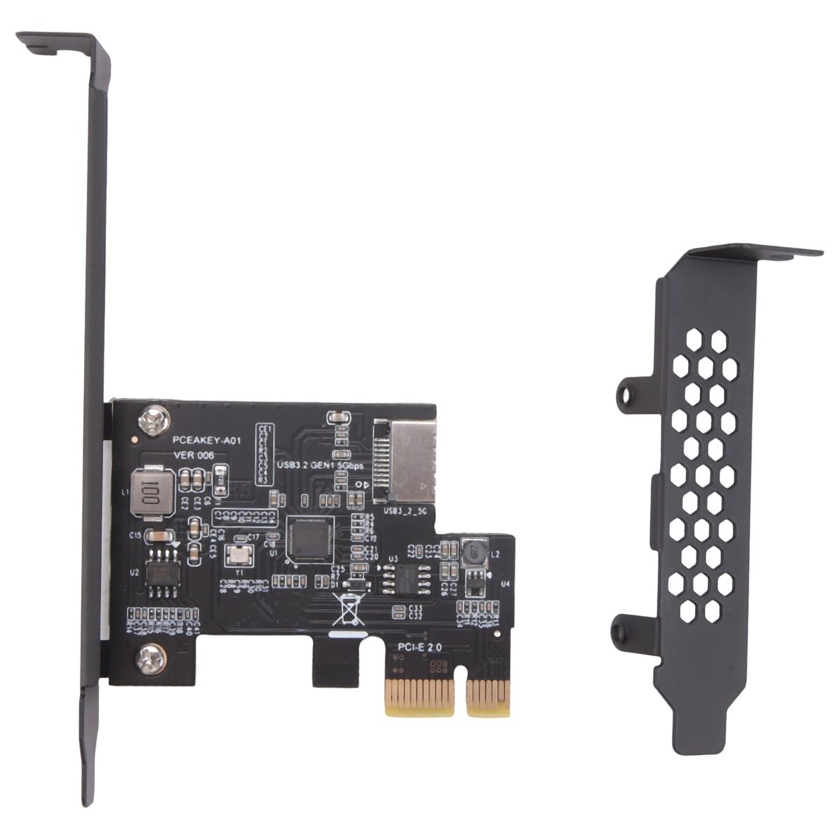 Карта расширения PCI-E 1X к USB 3.2 GEN1 5 Гбит/с Type-E A-Key (ASM1042A)