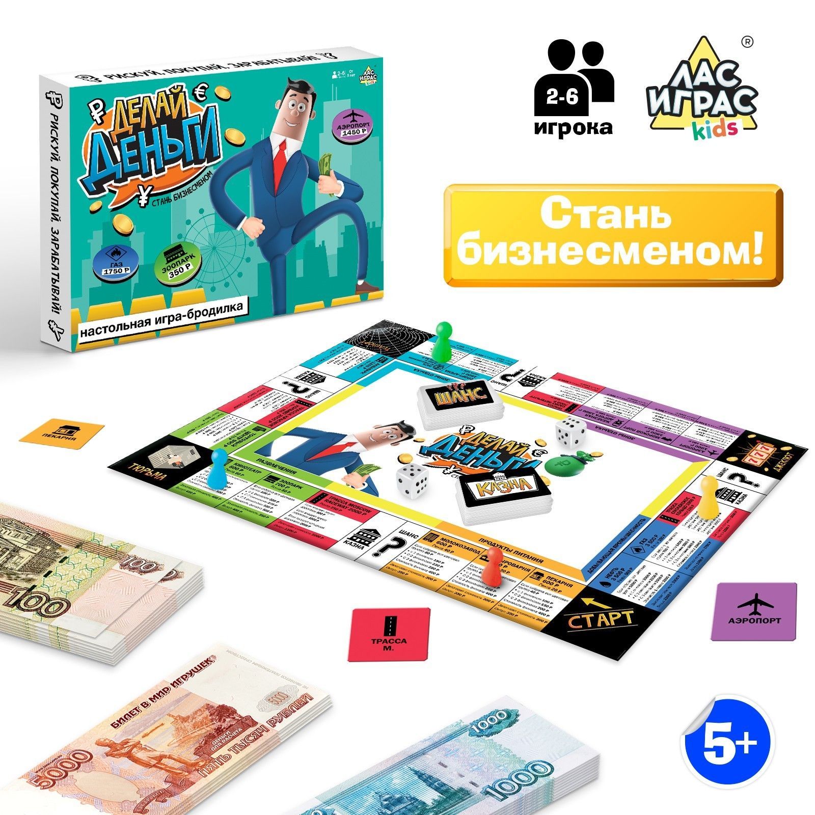 Настольная игра монополия ЛАС ИГРАС 