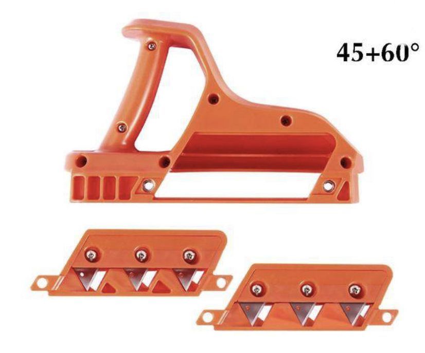Рубанок кромочный для гипсокартона с тремя лезвиями 45/60