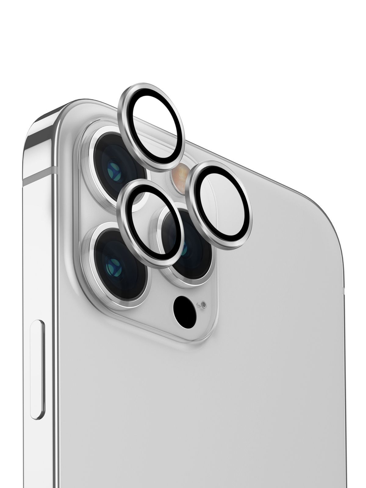 Защитное стекло Uniq OPTIX Camera Lens Aluminium на камеру Apple iPhone 15  Pro Max / для Айфон 15 Про Макс закаленное с антибликовым покрытием, с ...