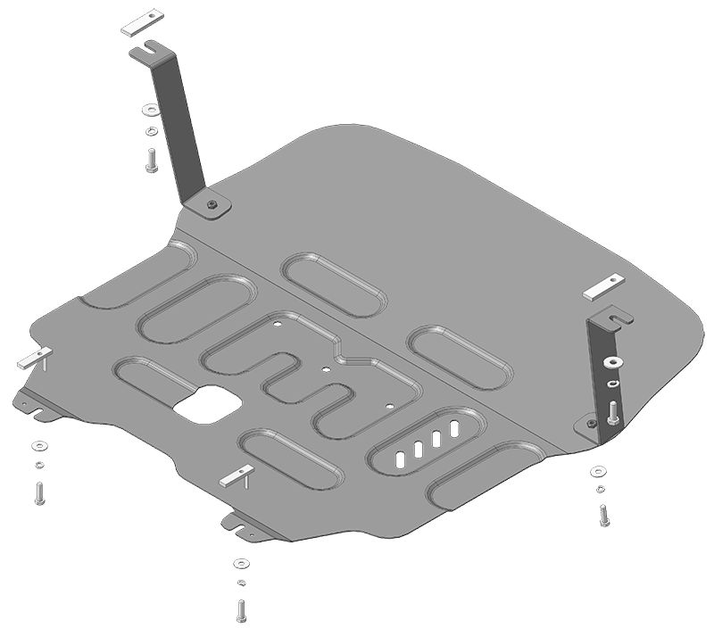 ЗащитакартераДвигателя,КПП.2мм,Сталь.дляKIAKX32023-н.в.MOTODOR.71003