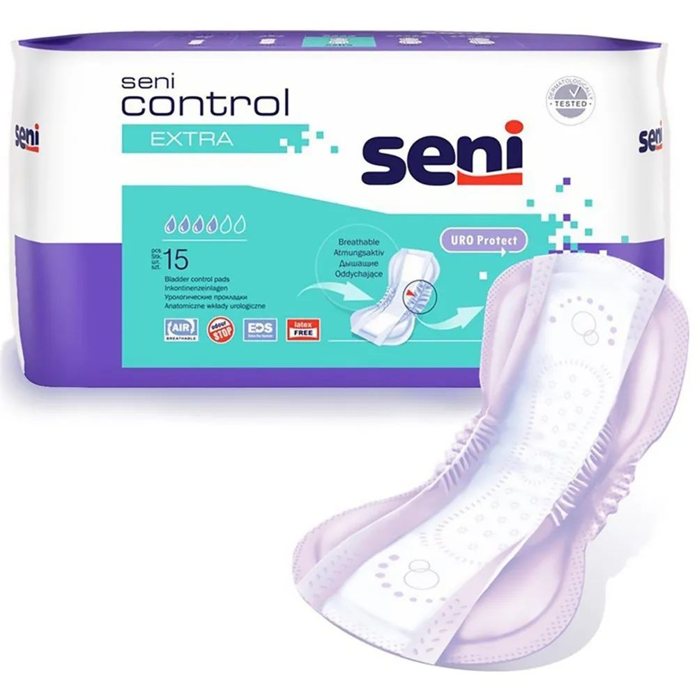 Урологические прокладки для женщин как выбрать. Прокладки Seni Control Extra. Seni Lady Control Extra. Seni Control урологические прокладки normal 3 к 15 шт *12*. Прокладки Seni Control normal 3 капли.