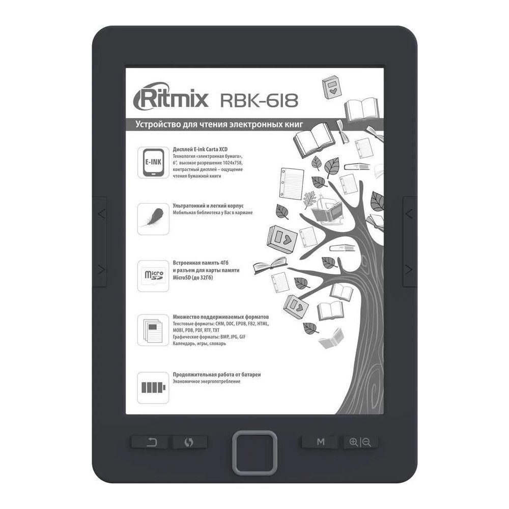 Электронная книга Ritmix RBK-618 - купить по низким ценам в  интернет-магазине OZON (1499681094)