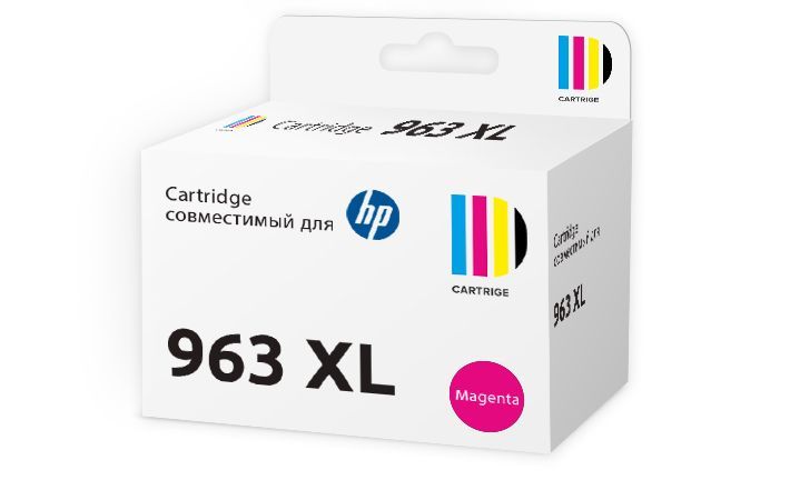 Картридж 963XL iM / 3JA28AE совместимый для HP OfficeJet Pro 9010/ HP OfficeJet Pro 9013/ HP OfficeJet Pro 9020/ HP OfficeJet Pro 9023 пурпурный с чипом SolutionPrint