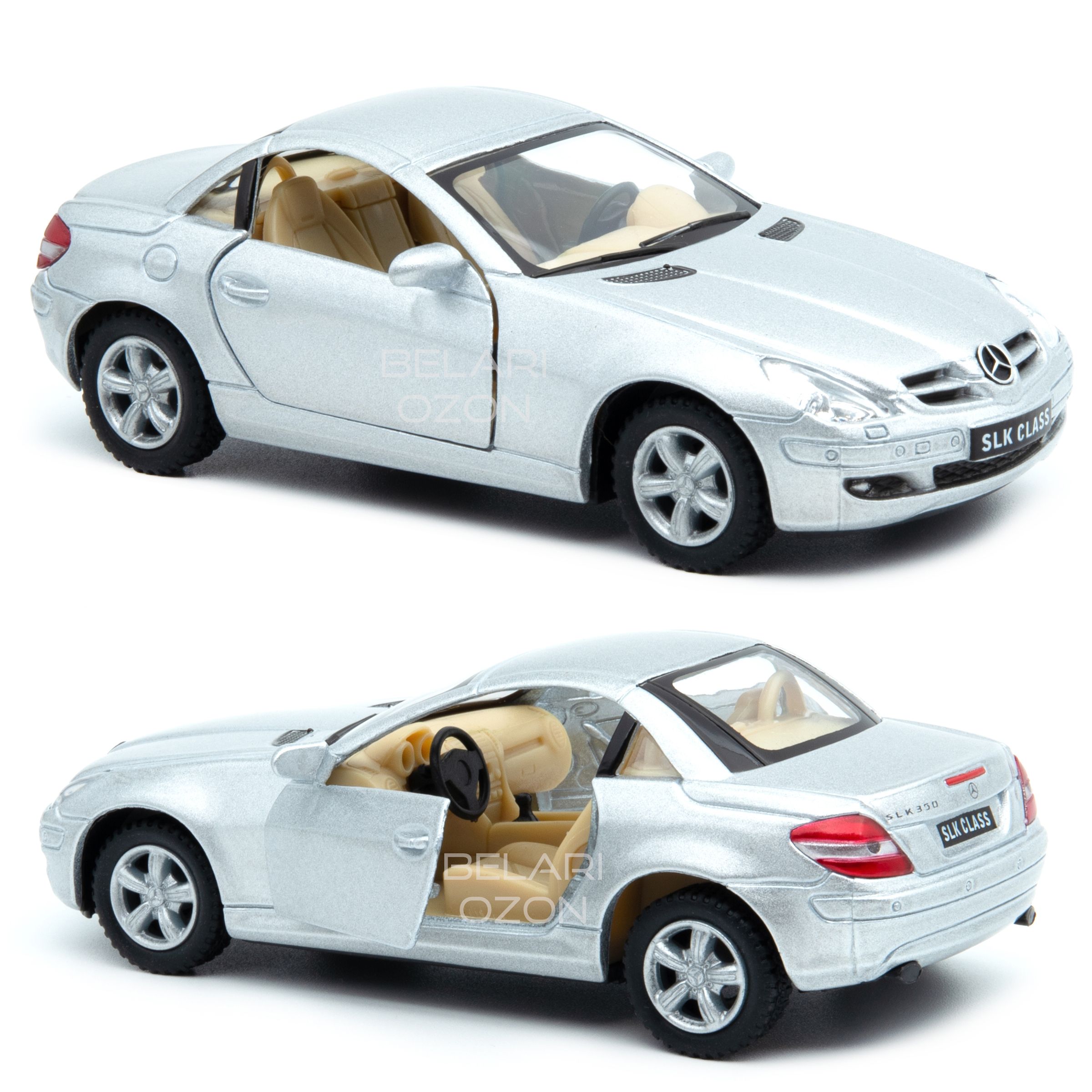 Машинка металлическая Kinsmart 1:32 Mercedes-Benz SLK Class (Мерседес-Бенц  СЛК) KT5095D инерционная, двери открываются / Серебристый - купить с  доставкой по выгодным ценам в интернет-магазине OZON (696595936)