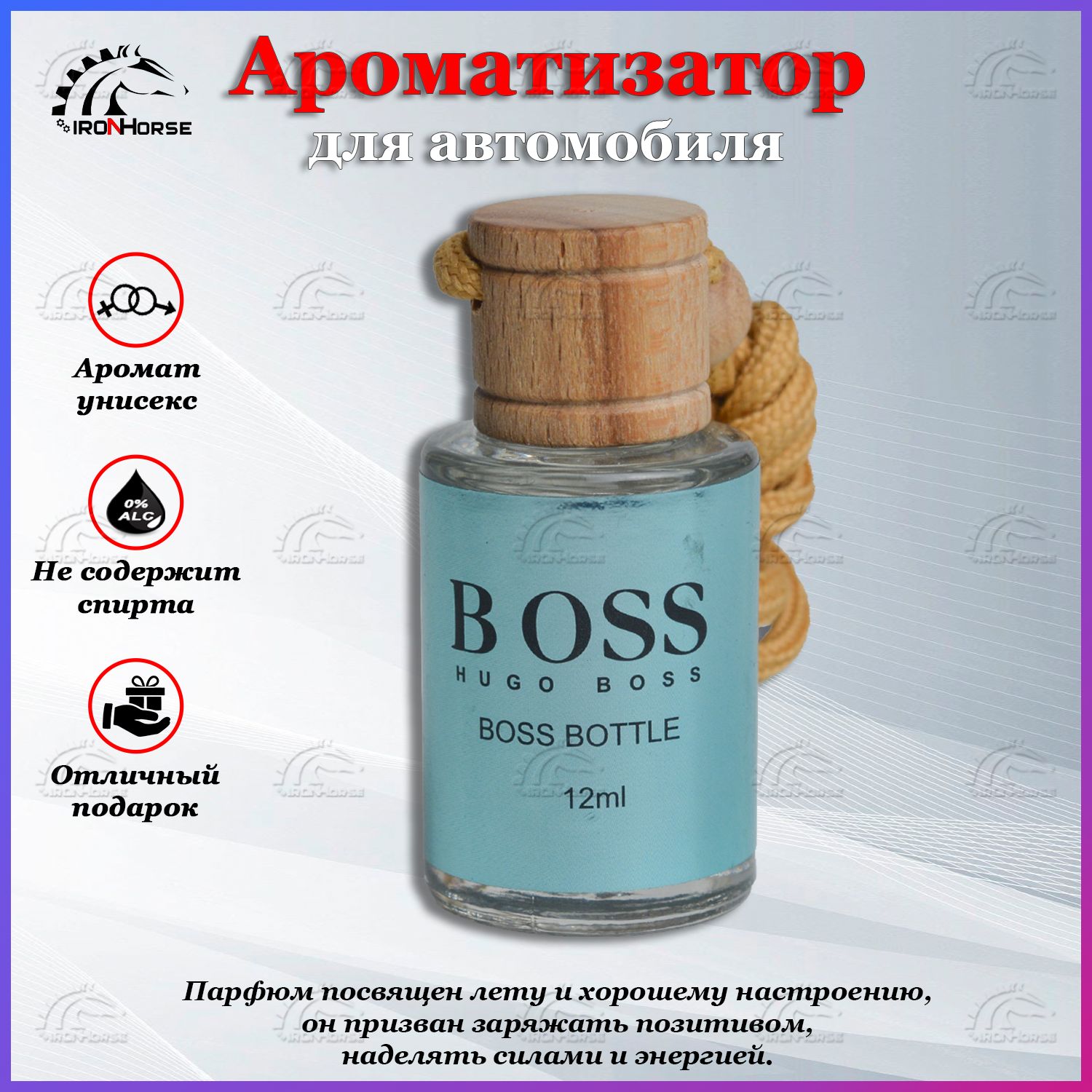 Автомобильный ароматизатор / автопарфюм BOSS Bottled - купить с доставкой  по выгодным ценам в интернет-магазине OZON (1282458598)