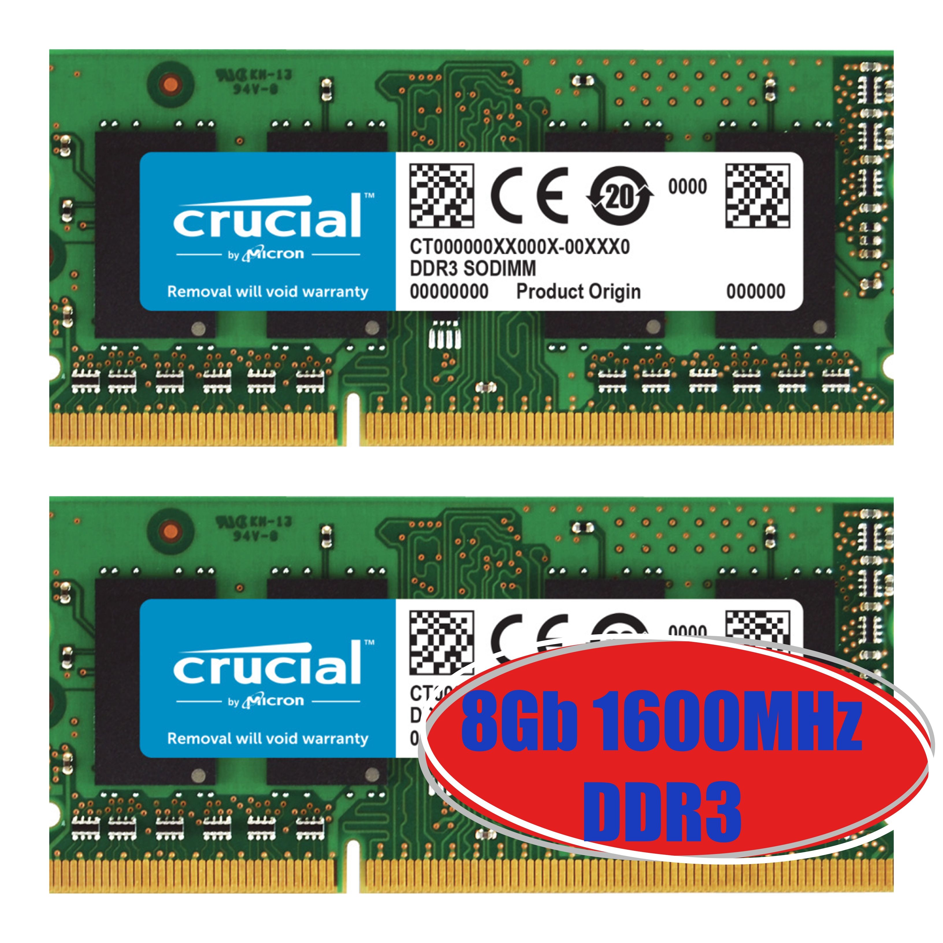 CrucialОперативнаяпамятьCRU1600SODIMM2x4ГБ(CT51264BF160B)