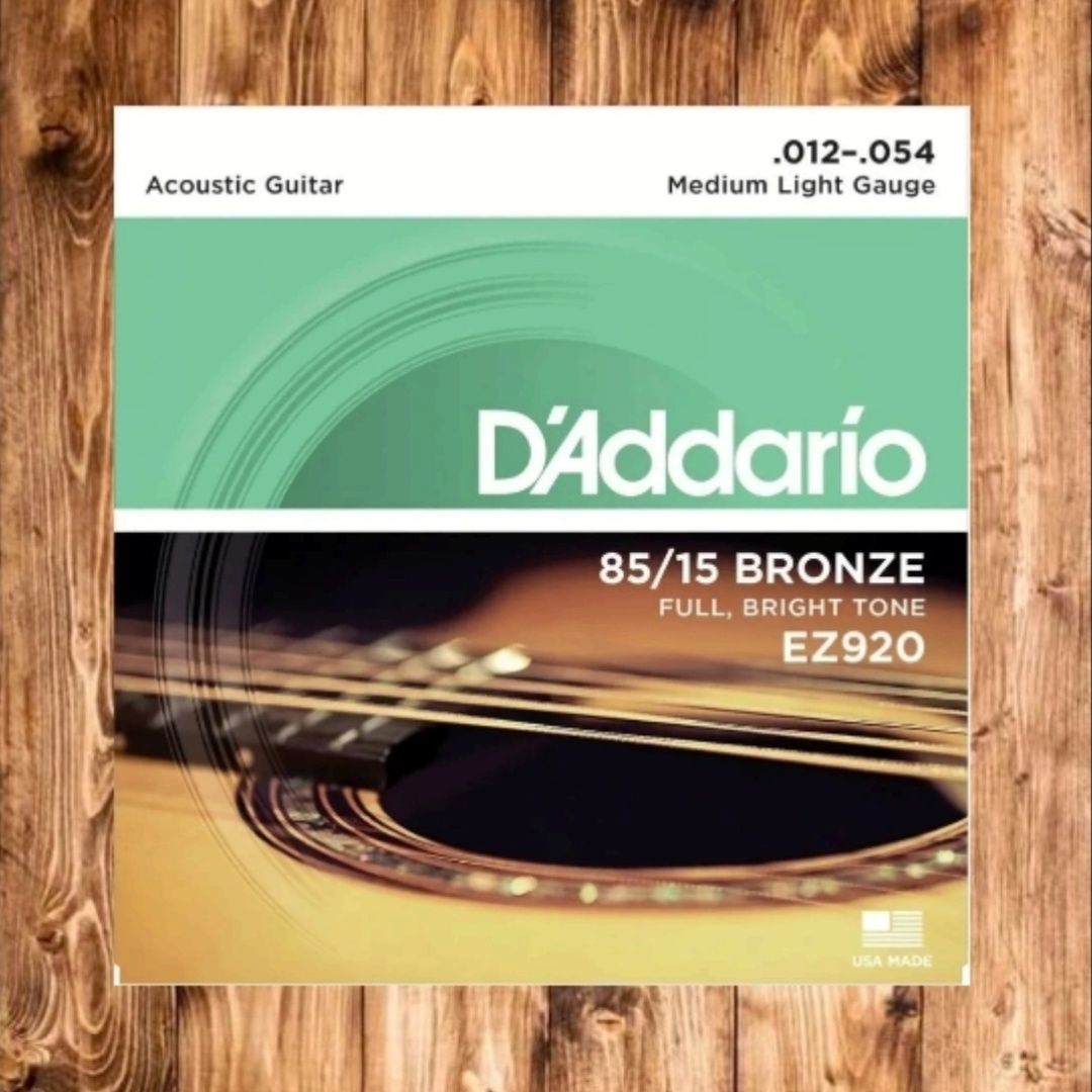 Струны для акустической гитары Medium Light 12-54 D'Addario EZ920