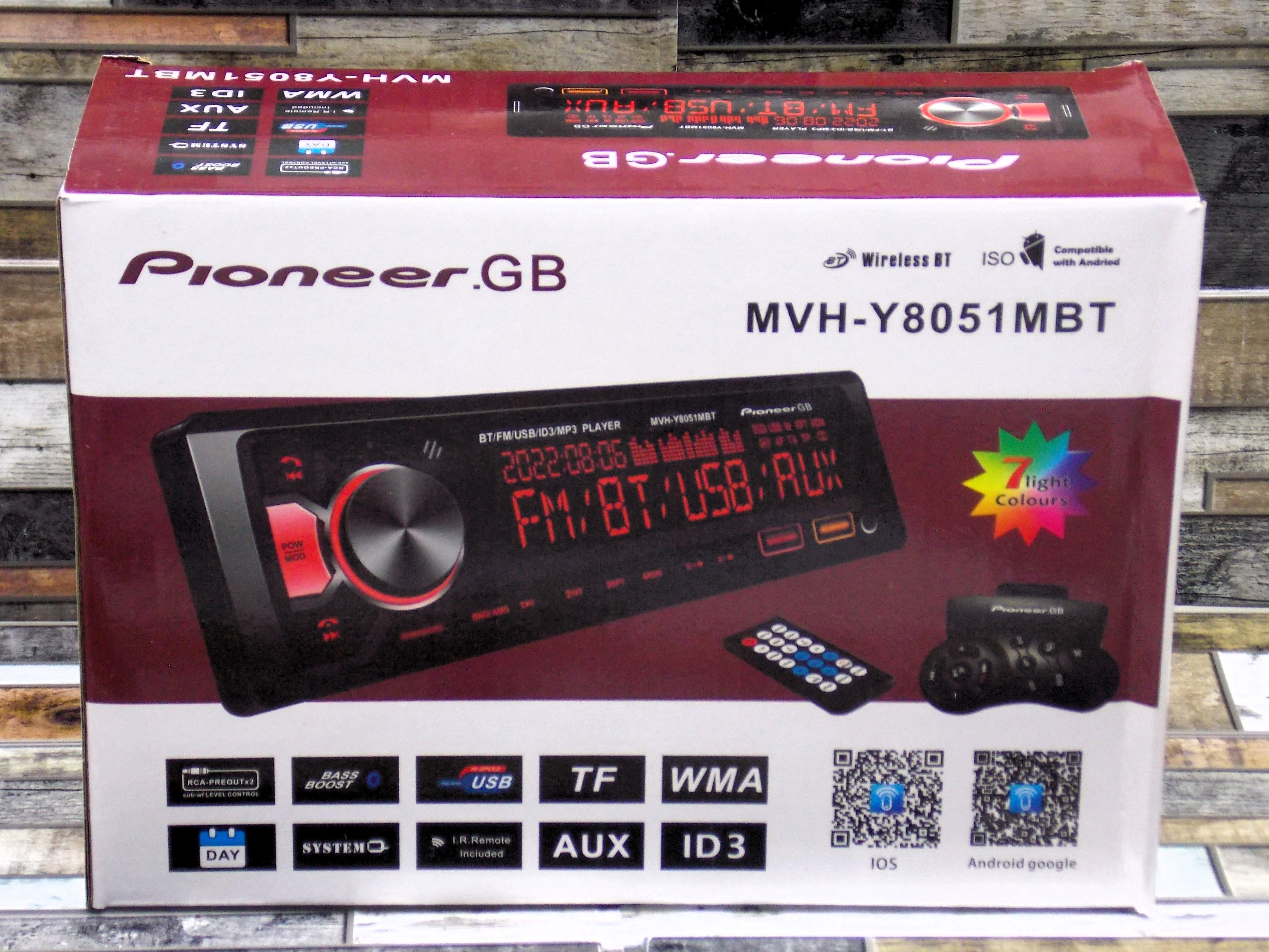 pioneer gb mvh y7031dbt