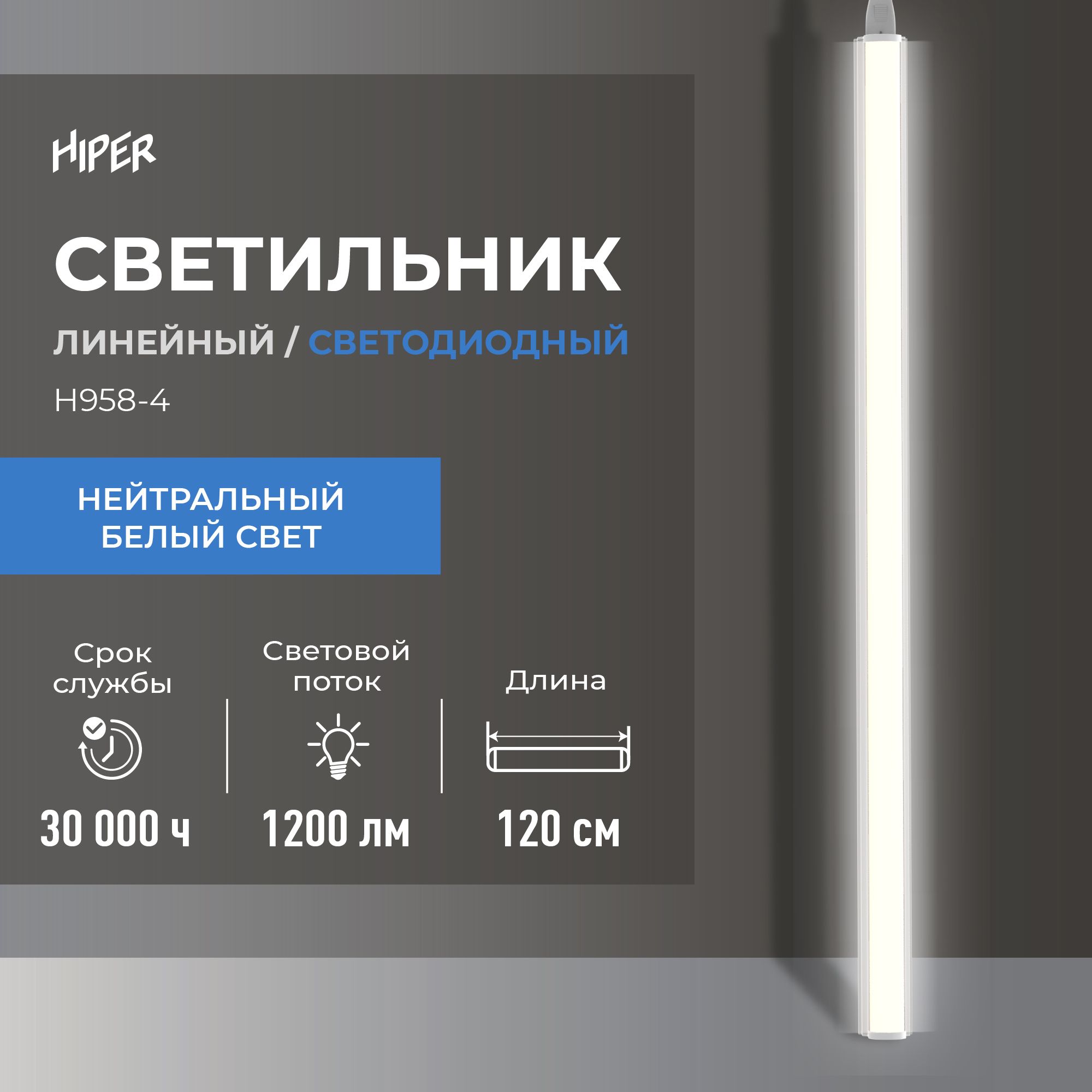 HIPER Настенный светильник, LED, 18 Вт