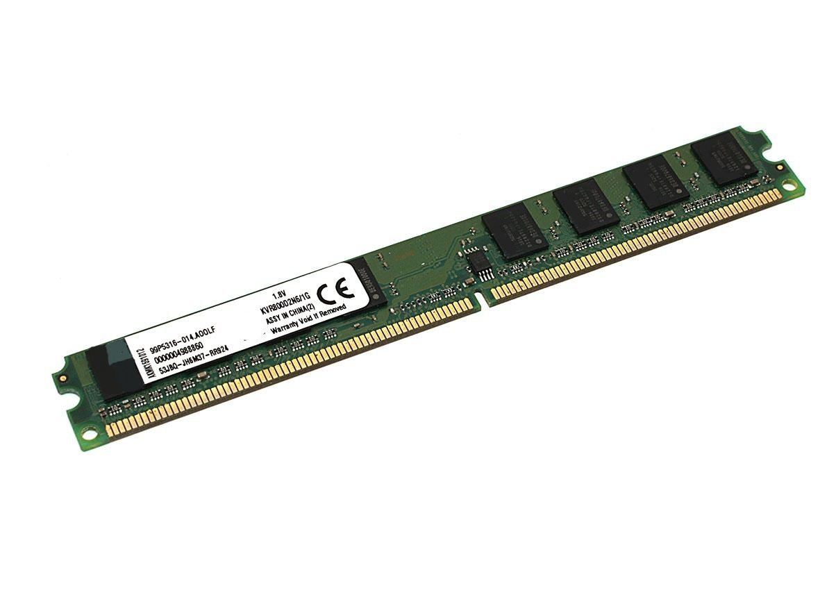 Оперативная память DDR2 1ГБ 800 MHz PC2-6400 1x1 ГБ (KVR800D2N6/1G CL6 6-6-6-18)