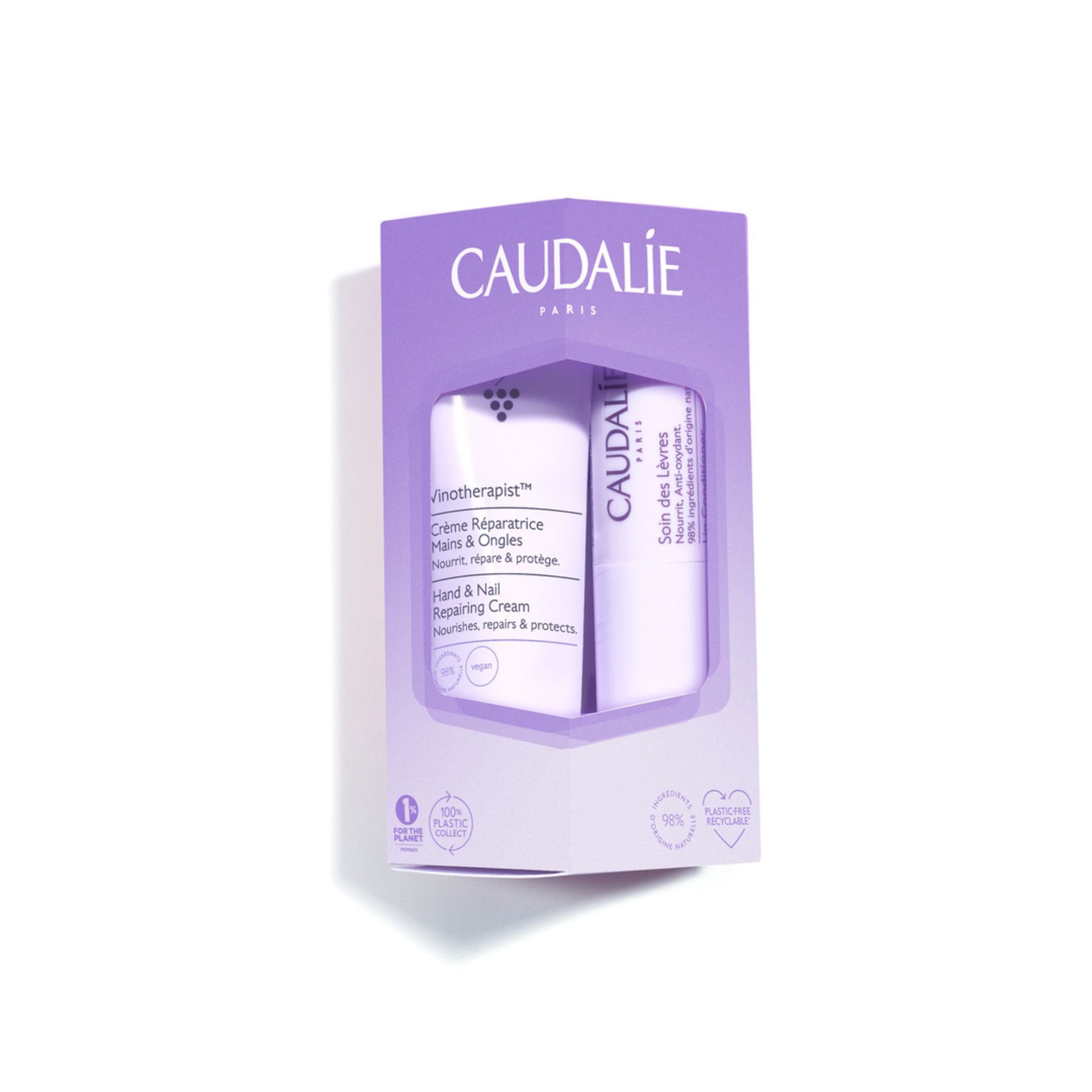 Caudalie Подарочный Набор Идеальный дуэт Изысканный крем для рук и ногтей 30 мл + Гигиеническая помада 4,5 гр купить на OZON по низкой цене (1305977481)