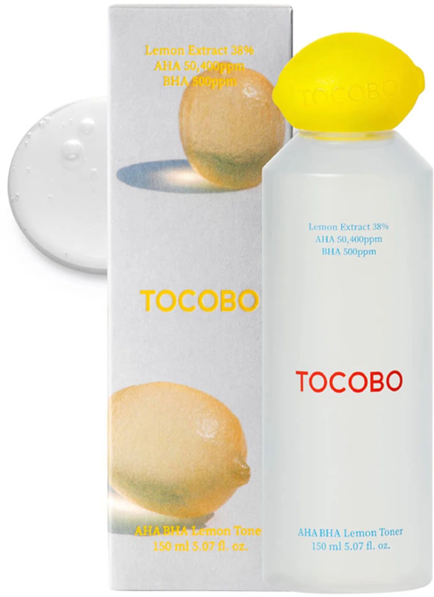 Кислотный тоник-эксфолиант с экстрактом лимона Tocobo AHA BHA Lemon Toner 150ml