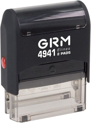 GRM 4941 2 Pads Автоматическая оснастка для штампа с двойной подушкой (штамп 45 х 24 мм.), Чёрный