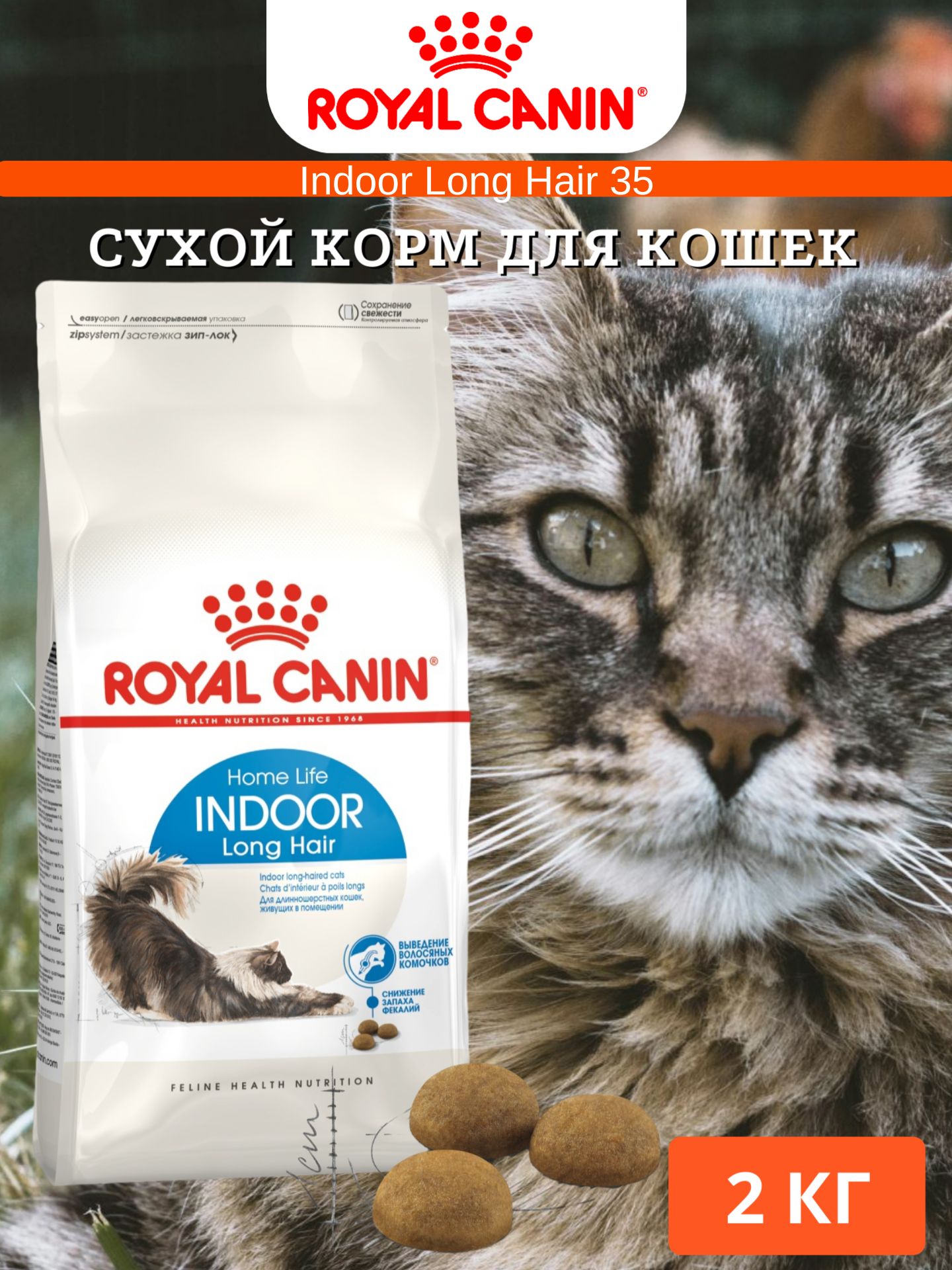 Корм Royal Canin для Длинношерстных Кошек (1-7 Лет) – купить в  интернет-магазине OZON по низкой цене