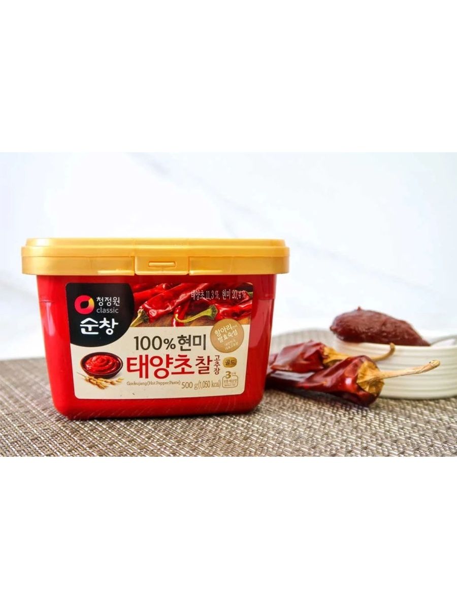 Острая перцовая паста Кочудян Cochujang, 500гр., Корея