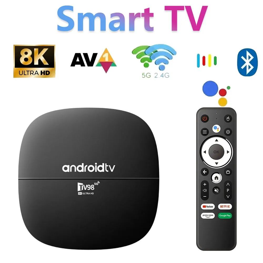 МедиаплеерTV98ATV,8ГБ/128ГБ,Bluetooth,Wi-Fi,черный