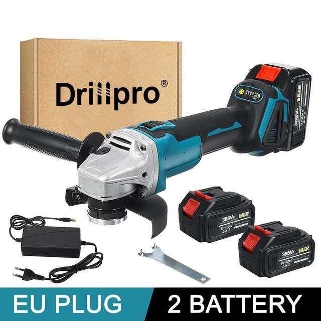 Болгарка УШМ аккумуляторная Drillpro 18V, регулировка оборотов, бесщеточная, 2 АКБ и ЗУ, 18V LTX