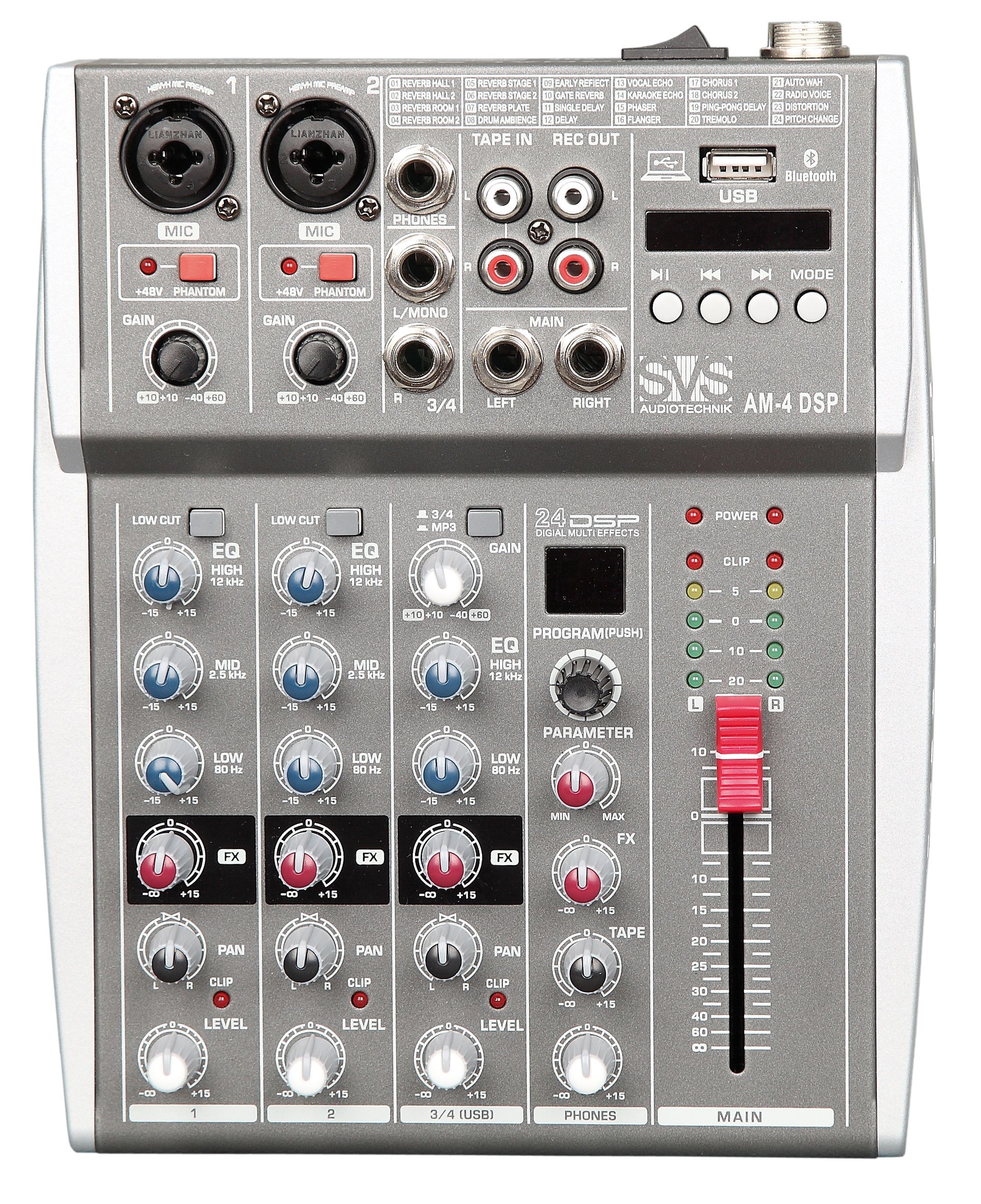 SVS Audiotechnik mixers AM-4 DSP Аналоговый микшерный пульт, 4-канала