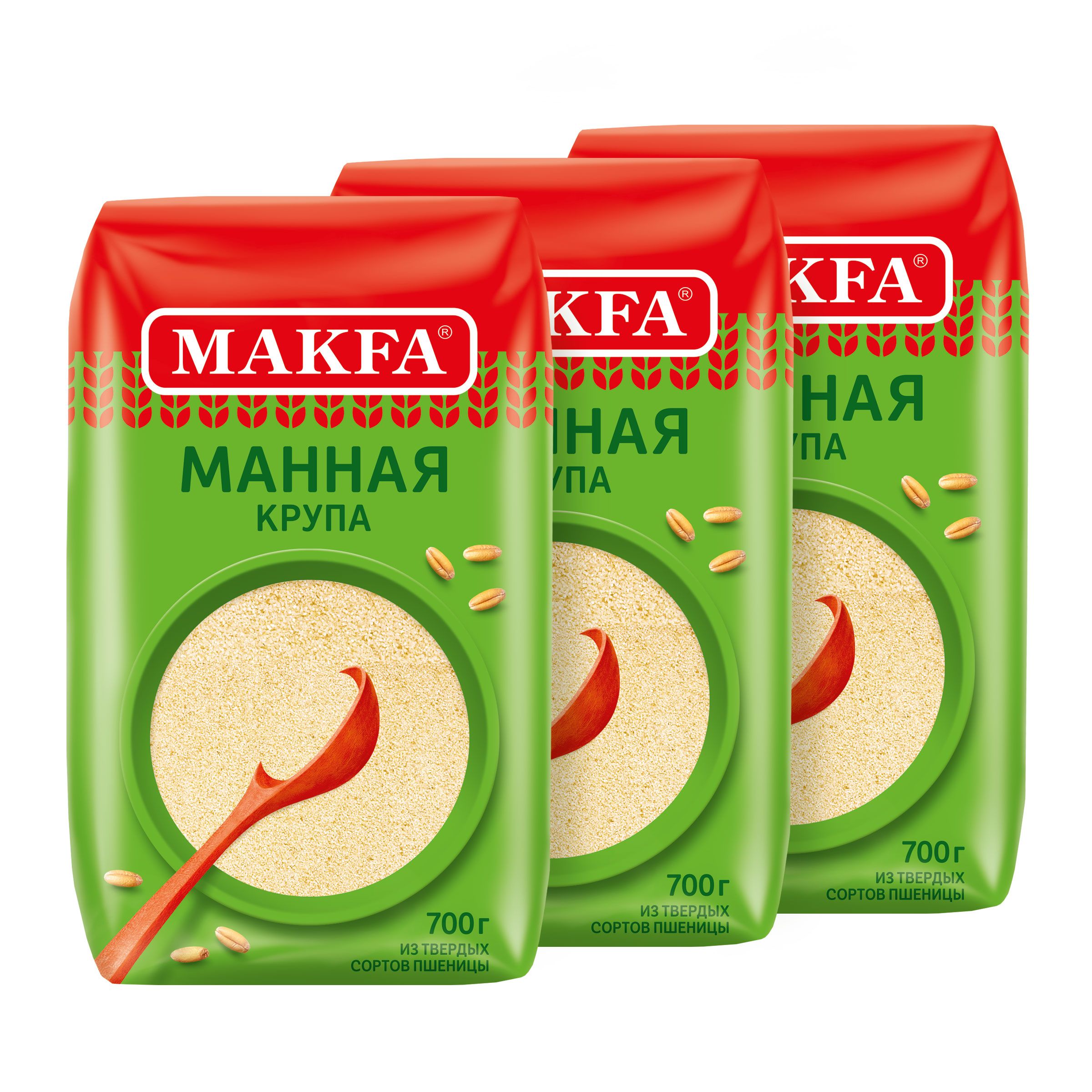 Манная крупа Makfa, 700 г х 3 шт