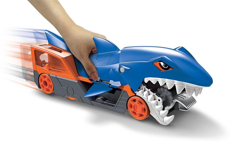 Игровой трек Mattel Hot Wheels Сити Грузовик голодная акула, с хранилищем для машинок, GVG36  #1