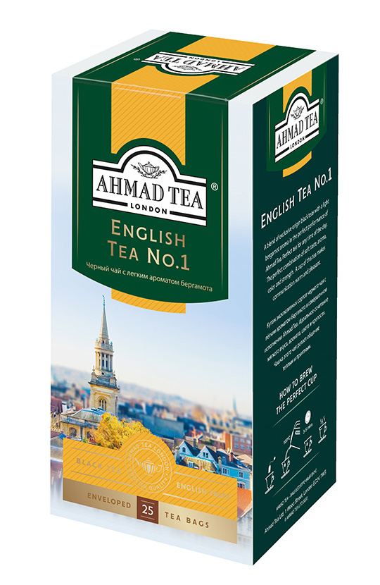 Чай AHMAD (Ахмад) Черный №1, Английский с ароматом Бергамота, 25 пак.*2 ...