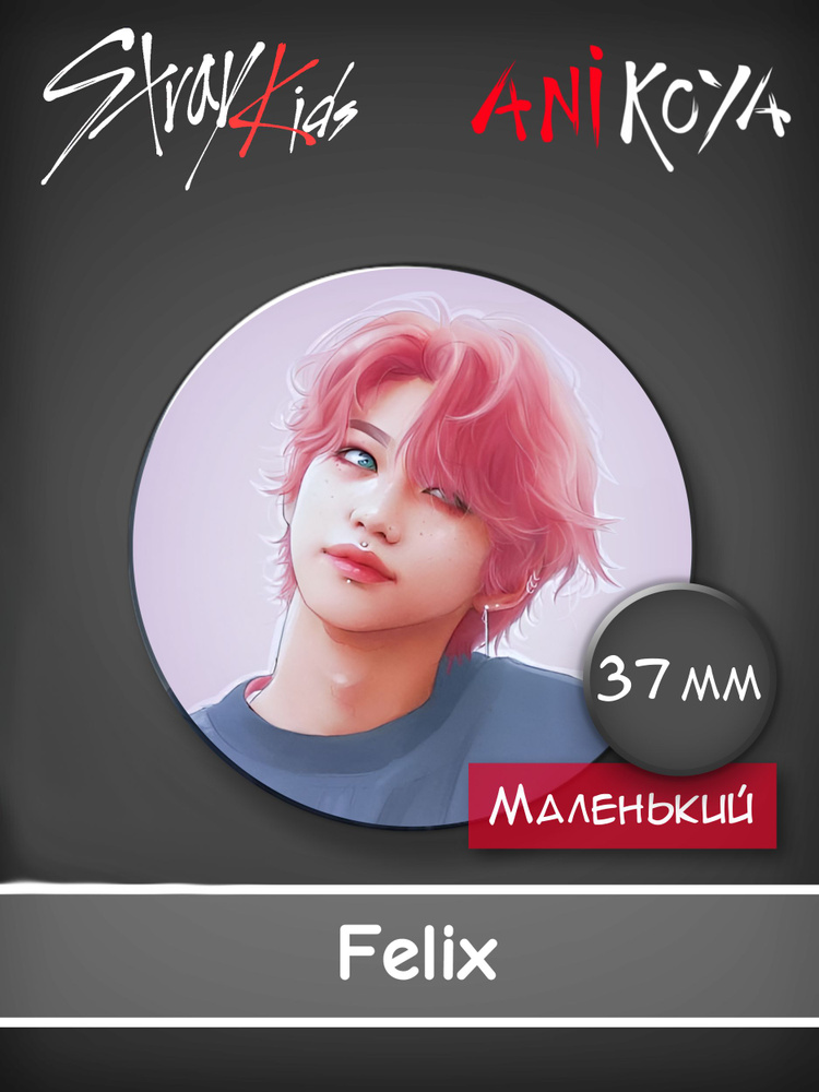 Значки к-pop Стрей Кидс / Stray Kids Felix 37 мм AniKoya мерч - купить ...