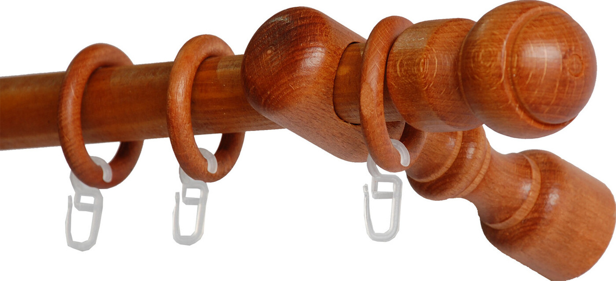 Карниз деревянный однорядный с кольцами