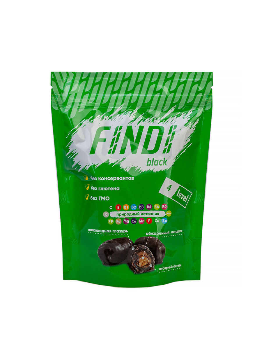 Финики в шоколаде с миндалем FINDI Black 150 гр — купить в интернет ...