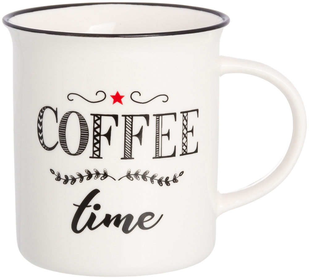 Чашка кофейная, Чашка для чая Elan Gallery "COFFEE TIME", 310 мл,...
