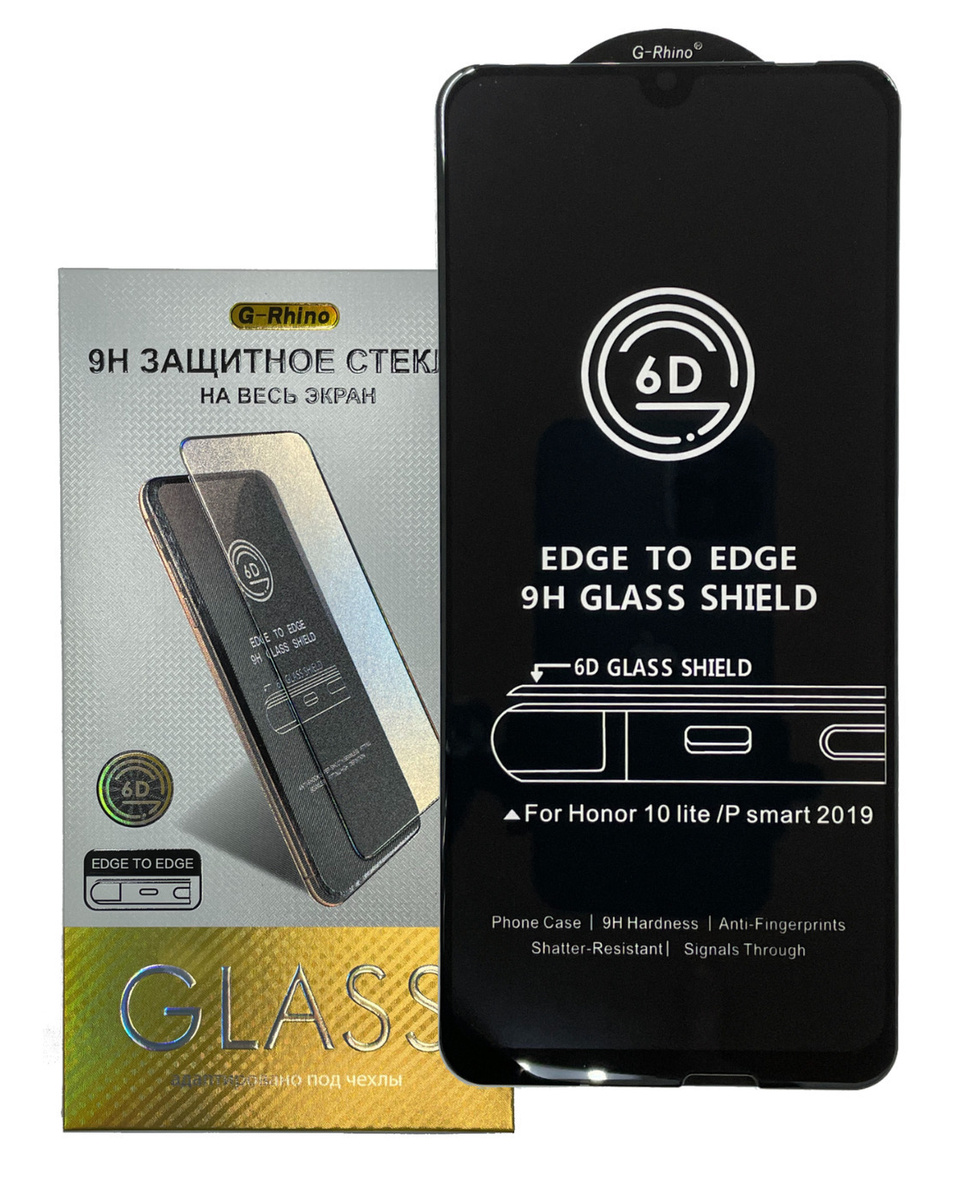 Защитное стекло OG G-Rhino для Huawei Honor 10i / 10 Lite / P smart 2019 / 6.21" / Premium HD Glass (закругленные #1