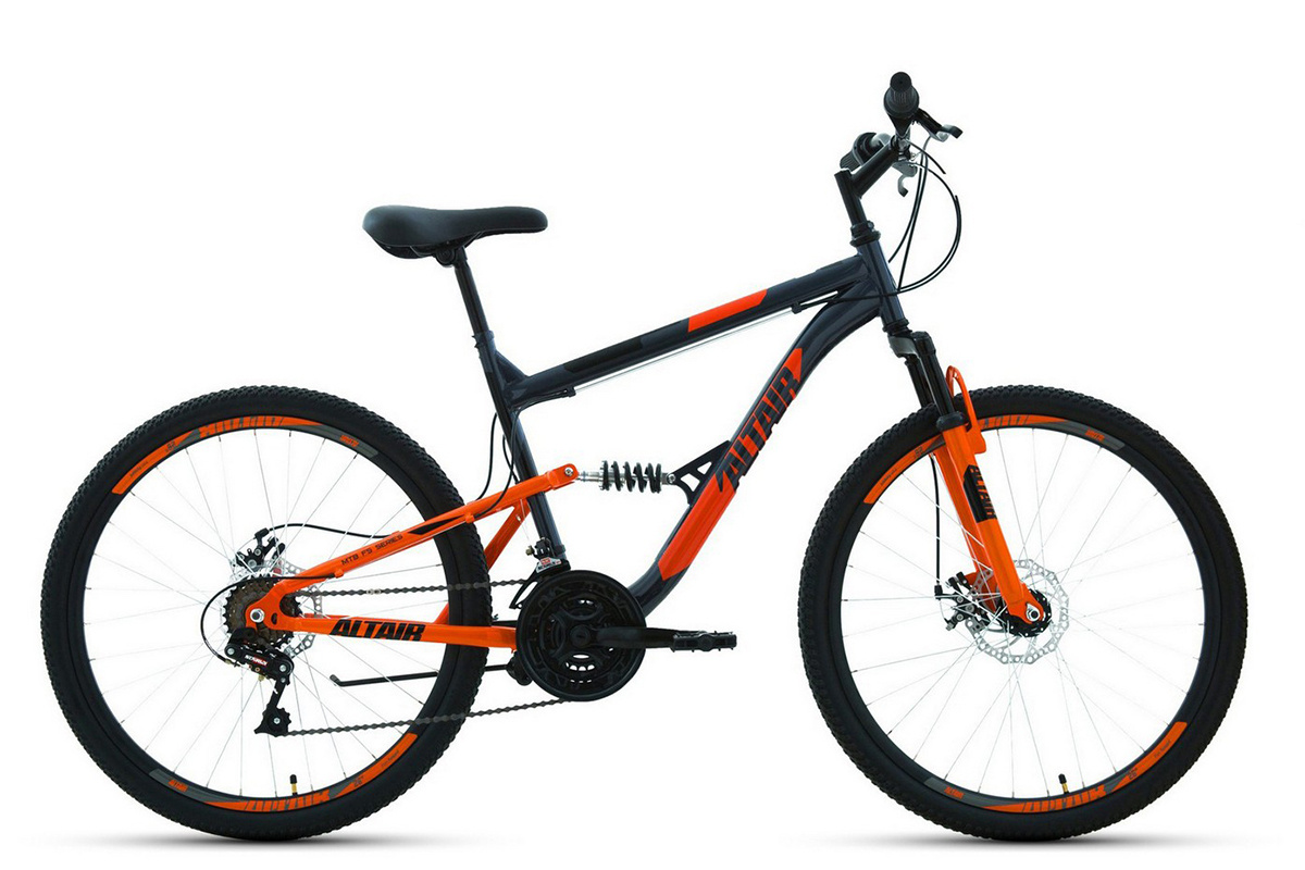 Altair - MTB FS 26 2.0 Disc (2021), 16, Темно-Серый / Оранжевый ...