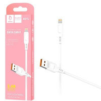 Кабель USB - lightning Denmen D01L White 2.4A для Apple. Спонсорские товары