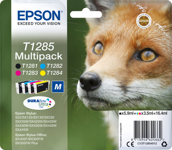 Расходник для печати Epson T1285 (C13T12854012), Набор CMYK, для ...