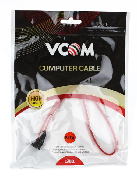 Кабель VCOM SATA VHC7666-0.5M - купить по низкой цене в интернет ...