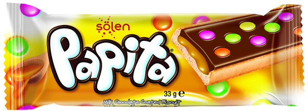 Печенье Biscolata Papita Caramel с карамелью и драже-конфетами, 24шт по ...