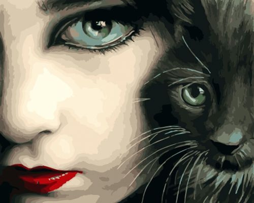 Картина по номерам на холсте с подрамником. 40x50: Paintboy - кошки ...