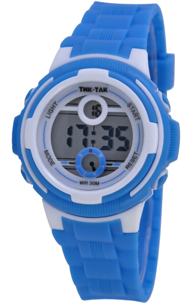 Часы детские электронные наручные Тик-Так Н468 голубые с подсветкой ...