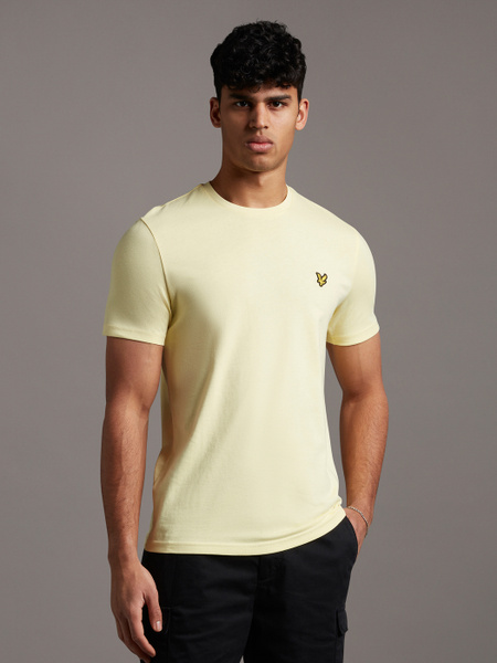 Футболка Lyle & Scott, размер 50, цвет светло-желтый, 100% хлопок ...