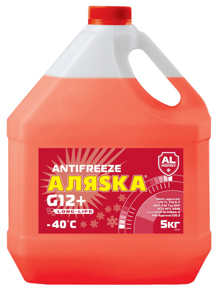 Антифриз АЛЯSКА Long Life G12+ красный, Готовый раствор купить по ...