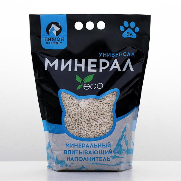 Наполнитель для кошачьего туалета минеральный впитывающий 5л - купить с ...