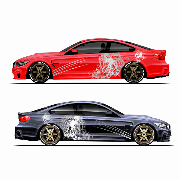 Наклейка на авто / серебристая / винилография / автовинил / гангстерша ...