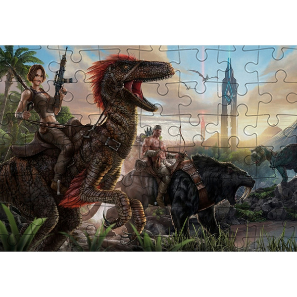 Пазл Картонный 29x20 см ARK Survival Evolved (арк, сурвайвал эволвд ...