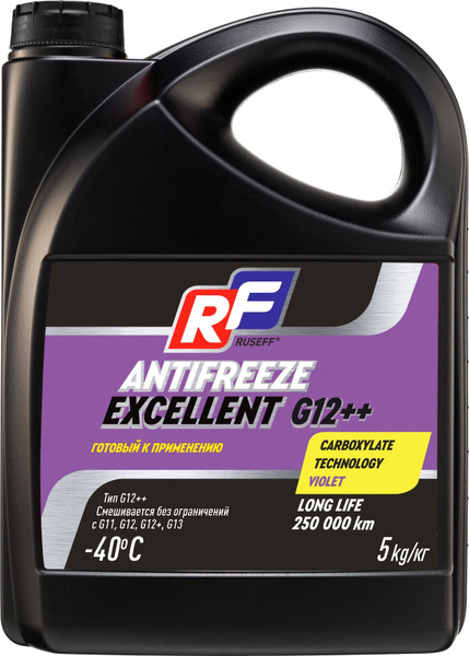 Антифриз Ruseff Excellent G12++ Фиолетовый, Готовый раствор купить по ...