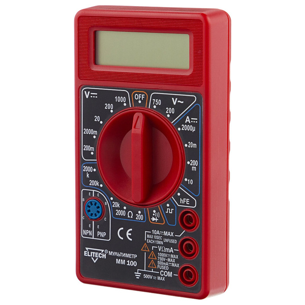 Мультиметр Elitech ММ 100 купить на OZON по низкой цене (982082283)