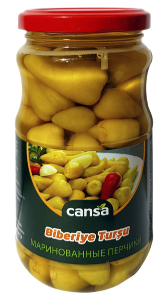 Турецкие мини-перчики острые маринованные, "Cansa", Cin Biberiye Tursu ...