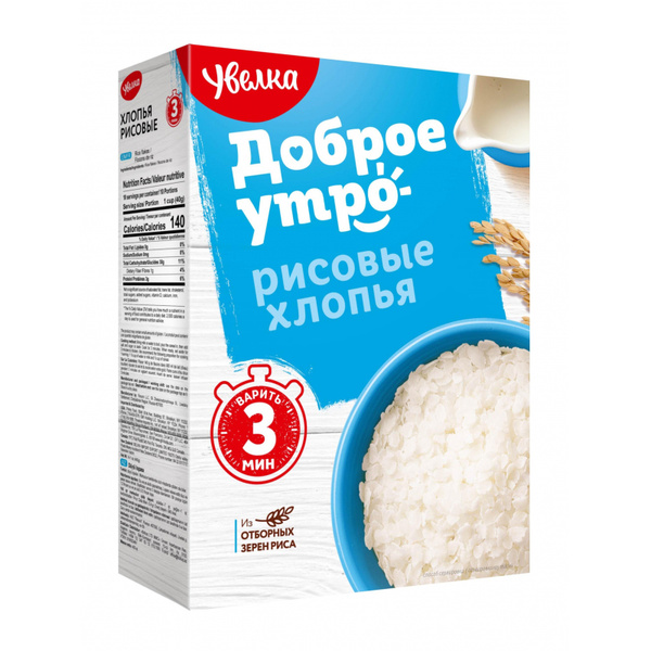 Хлопья Увелка рисовые, 400г , 2 шт. - купить с доставкой по выгодным ...