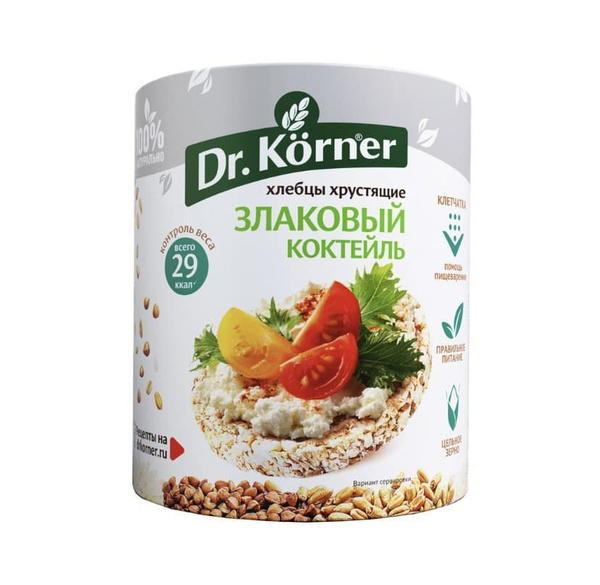 Хлебцы "Злаковый коктейль", Dr Korner, 90 г - купить с доставкой по ...
